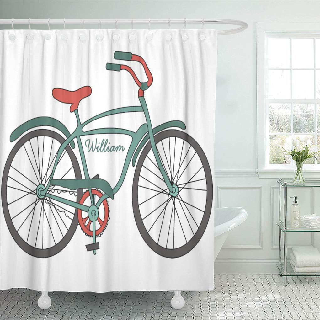 SUTTOM Orange Vintage Cute Retro Bicycles Personalized
