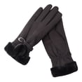 thumbnail image 3 of Womens Warm Riding Gloves with Bow Fleece Lining Touchscreen and Non Slip Grip, 3 of 5