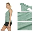 thumbnail image 6 of icyzone Yoga Tops Activewear Workout Clothes Open Back Fitness Racerback Tank Tops for Women, 6 of 6