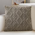 thumbnail image 4 of Dvruxg Plush Geometric Patterned Cushion Brown Polyester 45x45cm Enhances Back Support and Living Room Style Extended Length for Ultimate Relaxation, 4 of 5