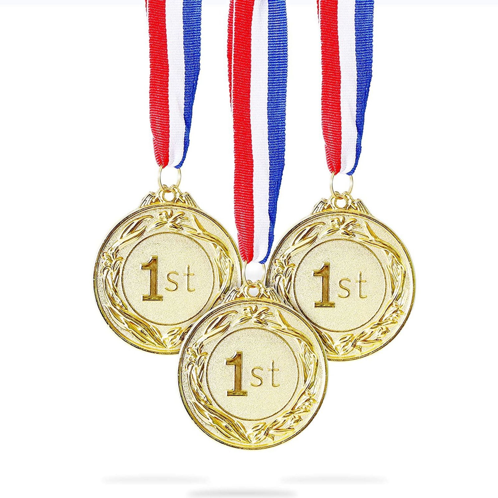 Football Winners Medal Toy Kids Birthday Party Ceremony Sweet Favors Gold 