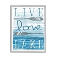 thumbnail image 4 of Stupell Industries Live Love Lake Quote Ores Water Motif Graphic Art Gray Framed Art Print Wall Art, Design by Elizabeth Tyndall, 4 of 5