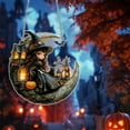 thumbnail image 4 of Acrylic Witch Wall Hanging Decor With Crystal Pendant - Sun Catcher Ornament Gothic Home Accent for Window Door Decor(7.8 Inch), 4 of 8