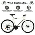 thumbnail image 6 of City Bike RoadBike, 24-speed Aluminium Frame Commuter Bike With Dual Mechanical Disc Brake, Commuting Bikes Ladies Bicycle For Women Men Cycling, 6 of 9