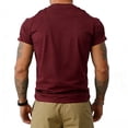 thumbnail image 6 of Havenx 250 Years Of American Independence T-Shirt for Men Crewneck Short Sleeve Shirts American Flag Design Graphic Tshirts Classic Patriotic Summer Workout Freedom Tee Tops,Wine 2XL, 6 of 6