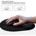 thumbnail image 2 of Tapis de Souris Ergonomique avec Repose-Poignets 9.0x9.8 '' Confortable Tapis de Souris Antidérapant Soutien-Poignet Souris Soulageant la Douleur, 2 of 5