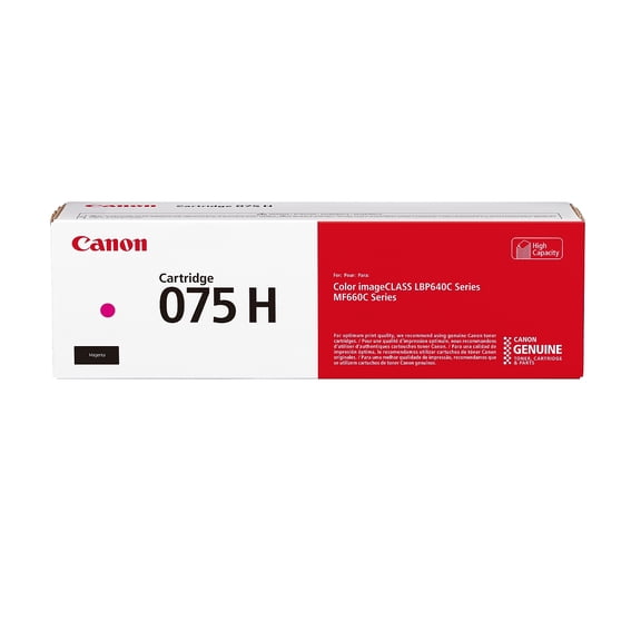 Canon Genuine 075 Magenta High Capacity Toner Cartridge Compatible with MF660 Series and LBP640 Series Laser Printers