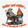 thumbnail image 2 of Grillin' and Chillin' Like A Football Villain Youth White Crew Neck Short Sleeve Tee-Medium, 2 of 4