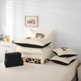 thumbnail image 6 of meiyoeat leopard Bow Monogram 7 Pieces Full Size Bedding Sets,Cheetah Print Initial P Full Size Bed in a Bag,Black Reversible, 6 of 7