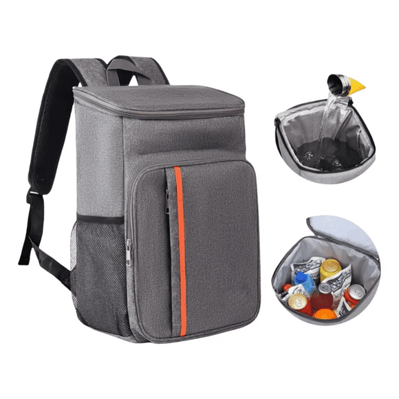 Mochila Térmica Hielera Impermeable Picnic Alimento Xtellar gris