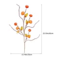 thumbnail image 4 of UPOUART 3Pcs Fall Pumpkin Branches Artificial Sturdy Material Vase Filling Ornament for Harvest Festival, 4 of 6