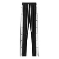 thumbnail image 5 of Ma Croix Mens Stripe Track Pants with Button Accent Casual Stretch Slim Fit, 5 of 8