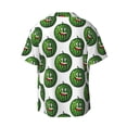 thumbnail image 2 of Wukai Happy Watermelon Men's Casual Short-Sleeve Button Down Shirt - Lightweight Summer Dress Shirt for Daily Wear-X-Large, 2 of 7
