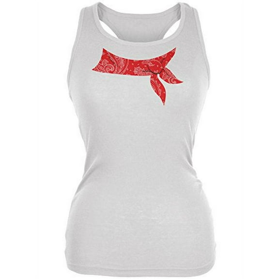 Bandana Costume Juniors Soft Tank Top White MD