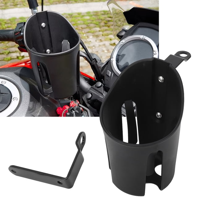 Motorcycle Cup Holder, High Stability Plastic Motorcycle Handlebar Drink Cup Holder, Universal Heat Resistant Perch Mount Beverage Bracket for Most Motorcycle Model