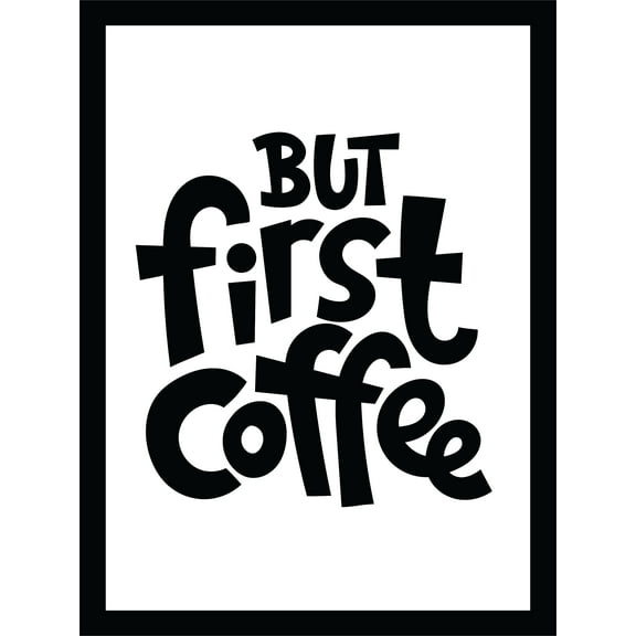 Venice Beach Collection's But First Coffee 14x18 Framed Print