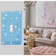 thumbnail image 4 of Shiny Silver Blue Rhinestones Wall Plates Switch Plate Covers Decorative Light Switch Cover Single Toggle Rhinestones Outlet Covers Wall Plate, 4 of 5