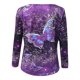 thumbnail image 5 of Camiseta de manga larga suelta con cuello en V y estampado informal a la moda para mujer Pompotops gfhjh21367, 5 of 5