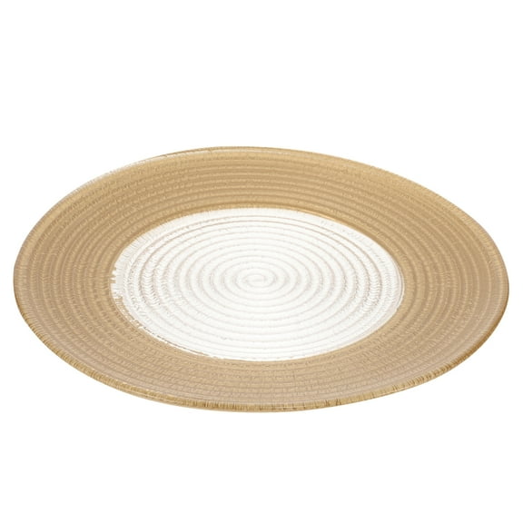 BERTDOMD Glass Food Serving Plate - Decorative Dinner and Dessert Plate for Home, Hotel, Kitchen, and Party Use