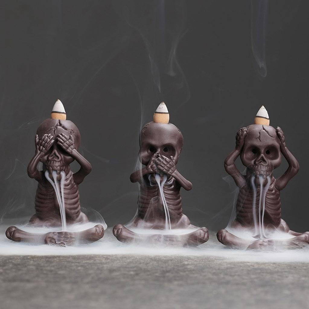 Shape Backflow Incenses Cones Holder, Ceramics Aromatherapys Furnaces Incenses Burners Holder for Home Craft