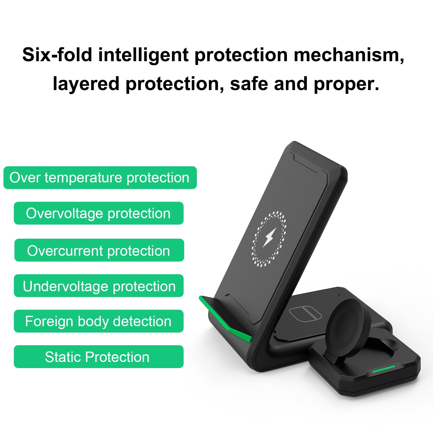 Wireless Charger iPhone Charging Station: 3 in 1 Charger Stand Multiple Devices for Apple - iPhone 17 16e 16 15 14 Pro Max 13 12 11 - Watch 10 9 8 7 6 5 4 3 2 SE and Ultra Series - Airpods 4 3 Pro