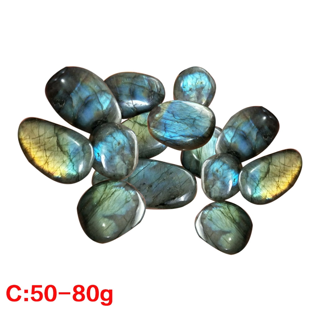Natural Crystal Moonstone Labradorite Raw Gemstone Polished Quartz Ornament Gift 