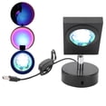 thumbnail image 4 of Lámpara de proyección de puesta de sol, lámpara de decoración de escritorio USB, luz nocturna para dormitorio, decoración del hogar, iridiscente, 4 of 14