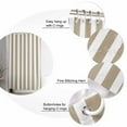 thumbnail image 5 of FAKULI Shower Curtain, Beige Striped Stall Shower Curtains for Bathroom/Bathtub, Modern Farmhouse Beige White Stripes Waterproof Fabric Shower Curtain Set with 12 Hooks, Small 36" x 72", 5 of 7