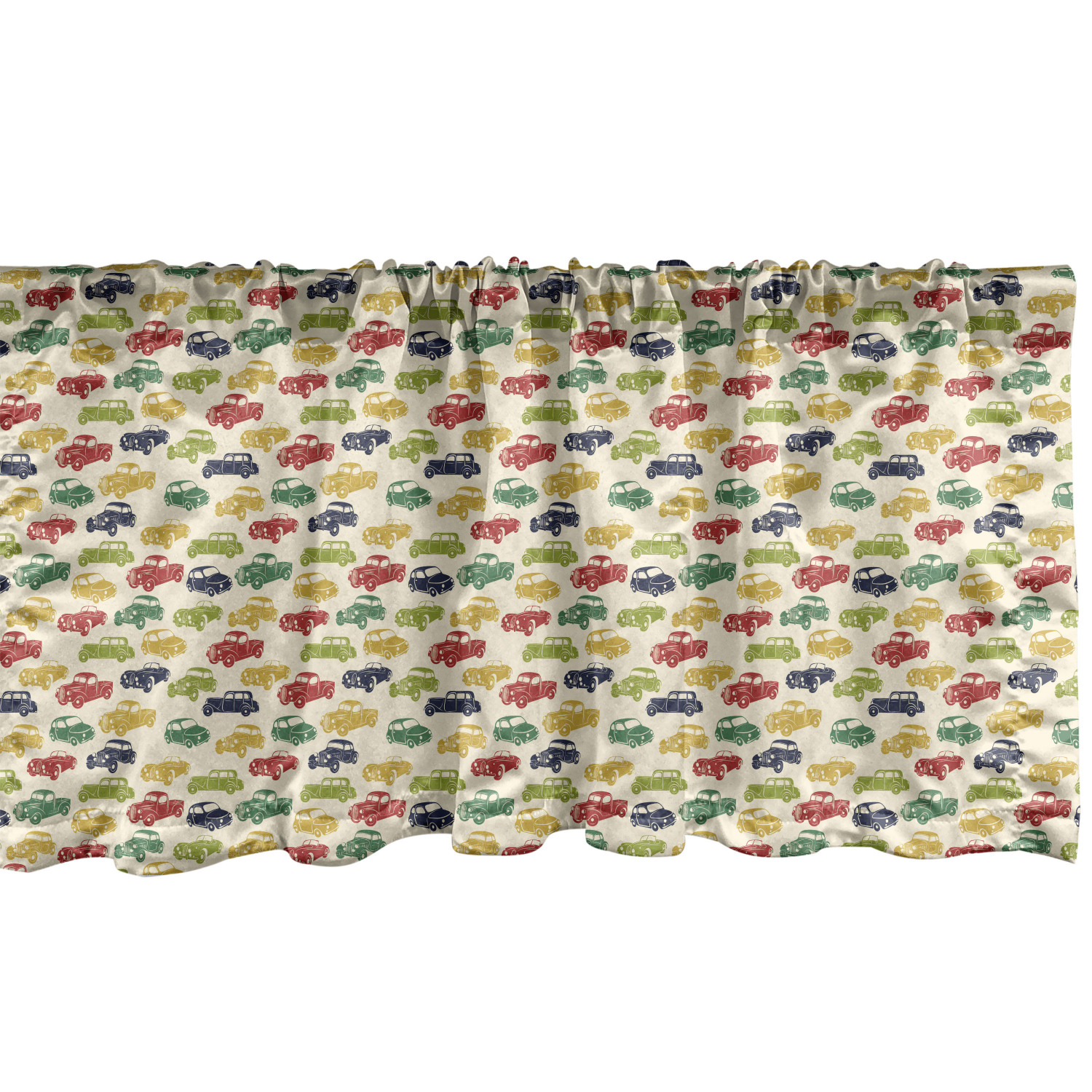 Cars Window Valance Pack of 2, Various Vehicles with Curved Edges