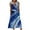 Blue F, variant on Kiplyki Summer Dress for Women 2024 Design Gradual Sleeveless Neck V-Neck Long Dress