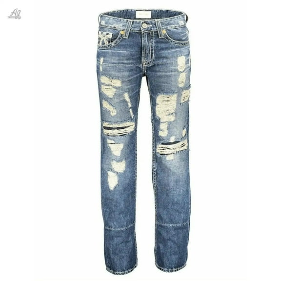 Big Star Vintage Jeans Mid Rise Union Straight Leg Ripped Jean 33 34 38 New