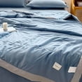 thumbnail image 5 of Qocolhg Solid Color Summer Cooler Quilt - Cooling Blankets for Hot Sleepers, Skin-friendly Plain Printed Washed Cotton Summer Quilt, Bedding Soft Coverlet Quilts for Kids, 43x59 inch, Blue, 5 of 8