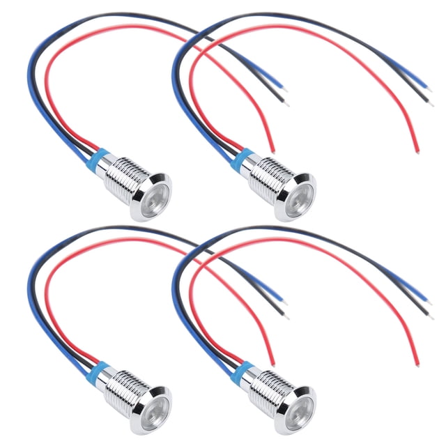 LED Redondos Precableados, 4 Juegos De LED Redondos De ánodo Común, Luces Indicadoras Precableadas De 10 Mm De 110 A 220 V, Bombillas LED Para El Hogar