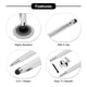 thumbnail image 4 of Uxcell 6Pcs Bolígrafo de Metal 2 en 1 Universal Retráctil con Punta de Estilógrafo para Todos los Dispositivos de Pantalla Táctil Capacitiva Blanco, 4 of 7
