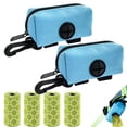 thumbnail image 1 of Funda para excrementos de perro CAKOVANO, tela suave con 4 rollos, azul, 1 of 7