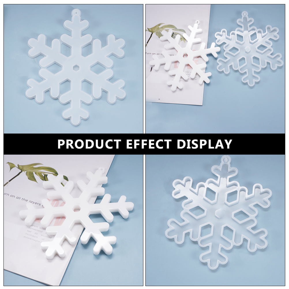 NUOLUX Snowflake Mold Resin Silicone Molds Diy Epoxy Hangtag Mould Craft  Making Crystal Manual Christmas Pendant
