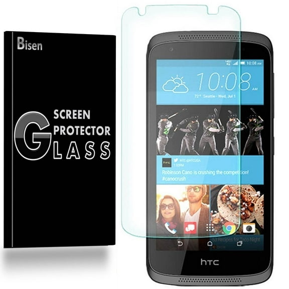 [2-Pack] HTC Desire 526 BISEN Tempered Glass Screen Protector, Anti-Scratch, Anti-Shock, Shatterproof, Bubble Free