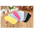 thumbnail image 3 of 5 Pairs of Women Ankle Socks Low Cut Sock Short No Show Socks Random Color (Dots Pattern), 3 of 8