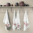 thumbnail image 2 of Pink Bicycle Flowers Dish Towels 4 Pack, Valentine Hearts Balloons Washable Tea Towels Dishcloths Lint-Free 18x28 Inch Fast Drying for Home Kitchen Clean, 2 of 7