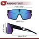 thumbnail image 4 of Gafas de motocicleta únicas 1 Pc, gafas de sol deportivas al aire libre anti-reflejo Tri-Acetato de celulosa PC UV400 para motocross, bicicleta de tierra, ATV, marco negro, lente azul, 4 of 6