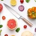 thumbnail image 7 of Styled Settings Copper Stainless Steel Knife Set with Walnut Knife Block, 7 of 7