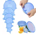 thumbnail image 1 of 6/12 Pcs Couvercles en Silicone Extensibles pour Bols Alimentaires Couvercles Réutilisables Économiseurs d'Aliments Couvercle Extensible Multifonctionnel pour Fruits et Légumes Conservation Fraîcheur, 1 of 7