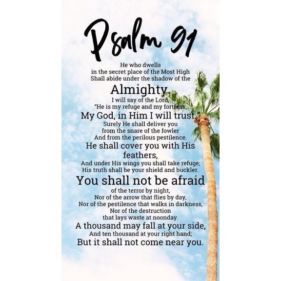 Psalm 91 Wall Art Poster Bible Verses Wall Decor Christian Wall Art Decor Prayer Room Decor Religious Gifts For Home Church Or Prayer Room Faith Based Gift For Christian Believers poster
