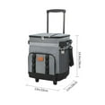 thumbnail image 3 of FeiFu Telescoping Cooler Cart with 360° Wheels,Insulated Outdoor Picnic Organizer for Drinks, Camping Meals, Beach Trips, Grocery Transport with Expandable Capacity Gray, 3 of 5
