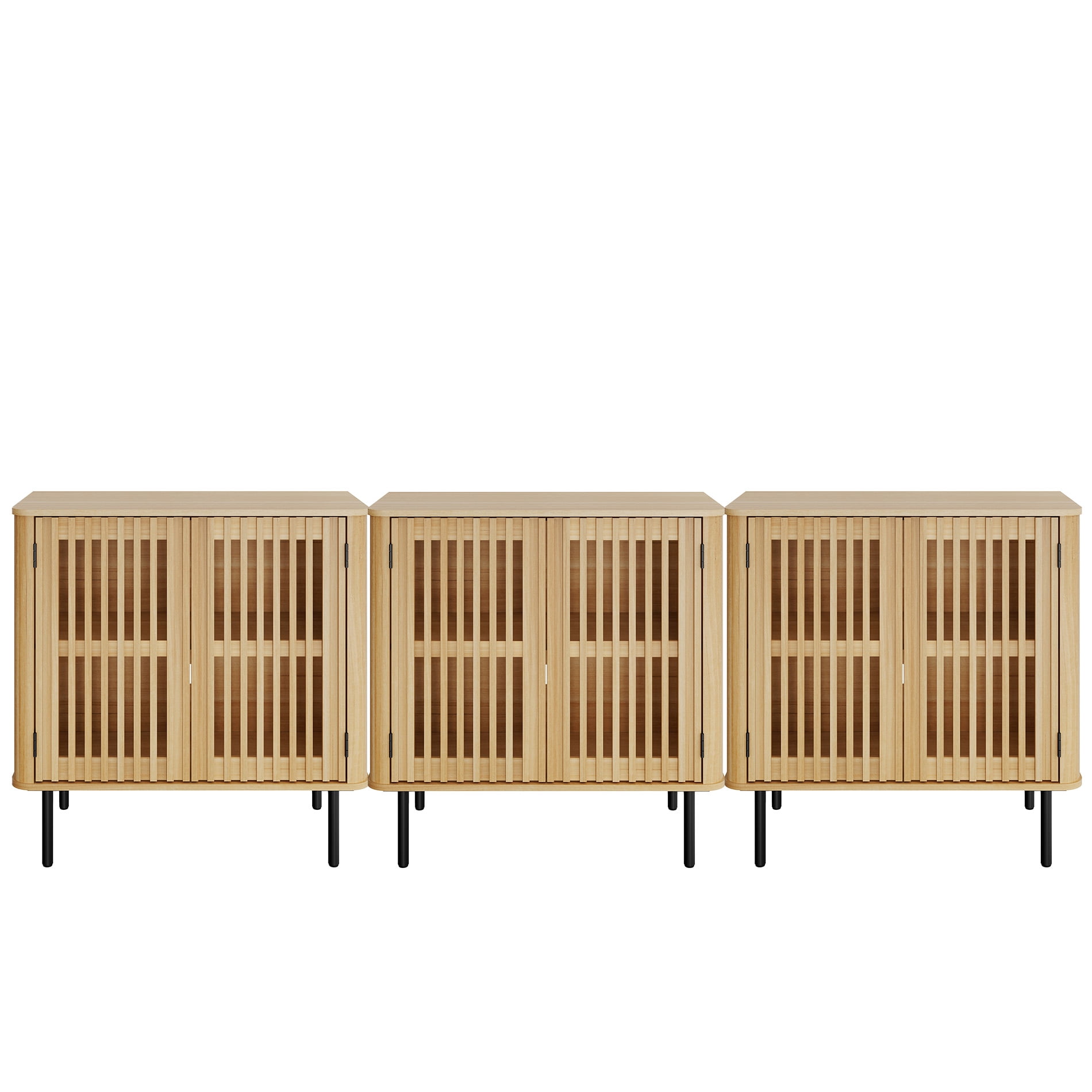 94.5" TV Stand for TVs up to 100", Entertainment Center Media Console Table for Living Room Bedroom, Oak
