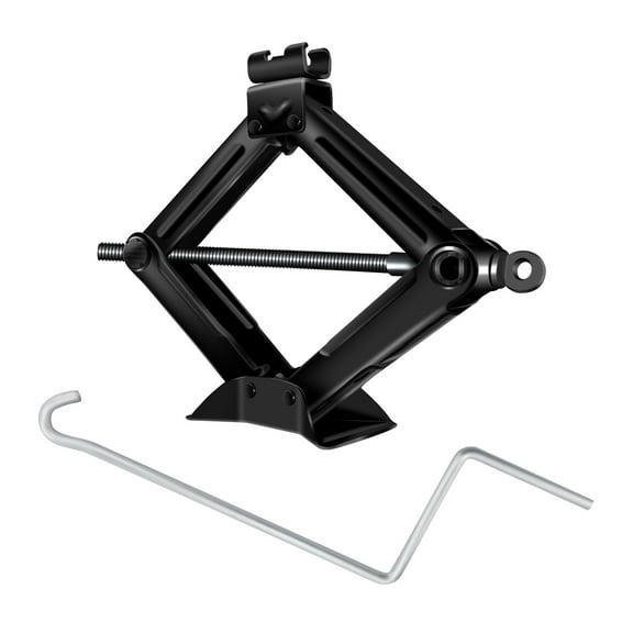 Scissor Jack for Car, Portable Compact Tire Jack Car Lift Jack for Cars, Vans, Caravans, with Crank Handle Easy to Lift from 115mm to 390mm, Heavy Duty Scissor Jack (Black)