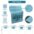 thumbnail image 7 of Table Runner Dresser Scarves 70 Inch Long, Happy Father's Day Gentleman Tie Linen Dining Table Runners Light Blue Wood Board Tabletop Scarf for Wedding Holiday Party Kitchen, 7 of 7