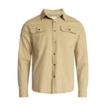 thumbnail image 5 of Free Assembly Men's Two Pocket Woven Shirt with Long Sleeves, Sizes S-3XL, 5 of 6