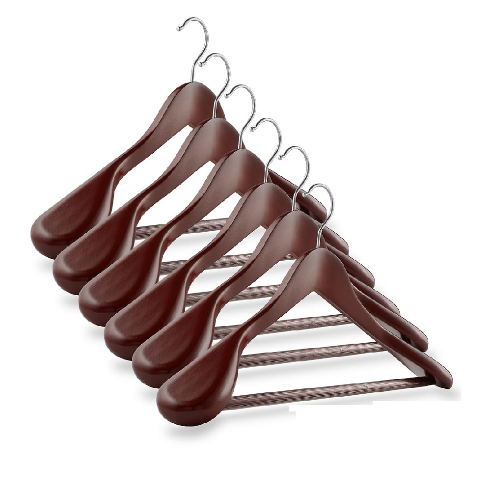 Details about   Wood Hangers for Clothes Coats Pants Wooden Cherry Natural Pack of 30,50,100,120 