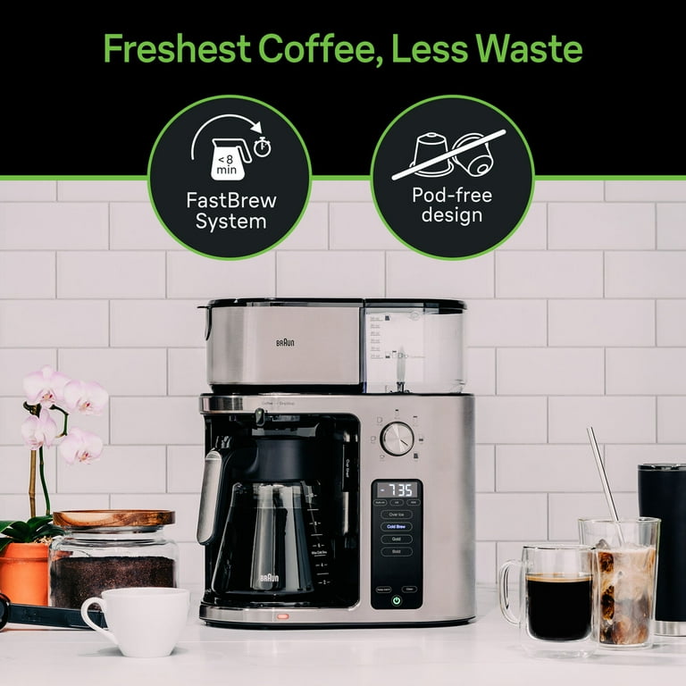 BRAUN MultiServe KF9170SI コーヒーメーカー Braun Stainless Steel 10 Cup Pot Carafe Brew Coffee Maker